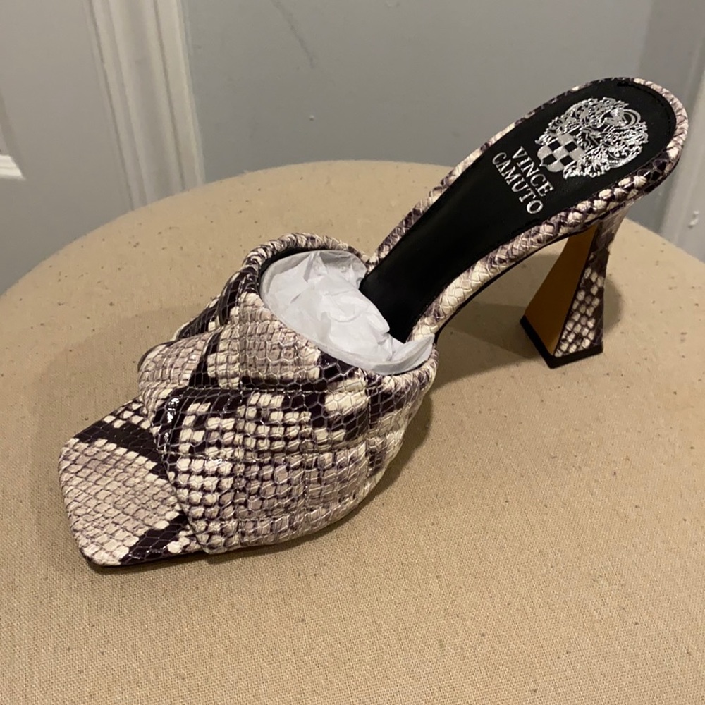 Reselm Quilted Leather Square Toe Mules